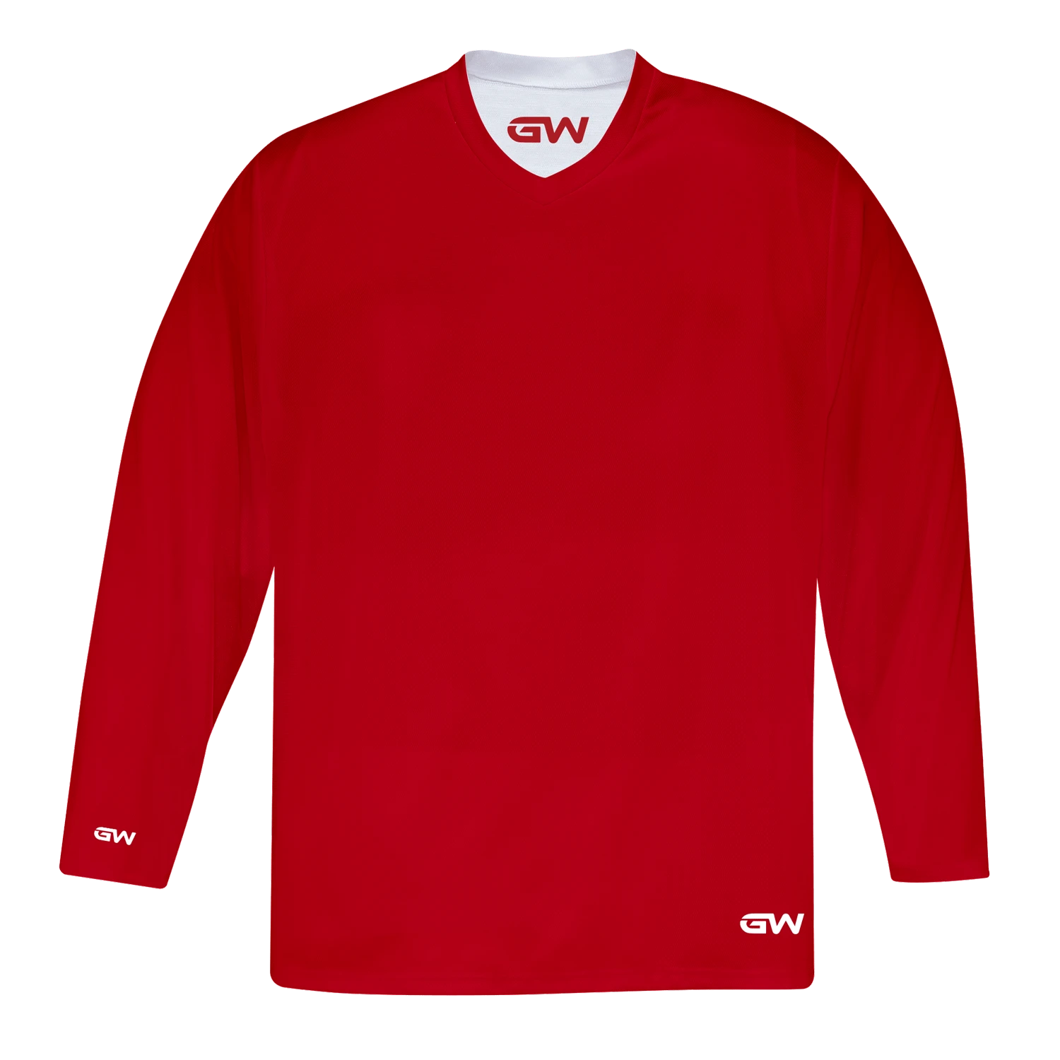 GameWear GW7500 ProLite Series Reversible Senior Hockey Practice Jersey - Red / White